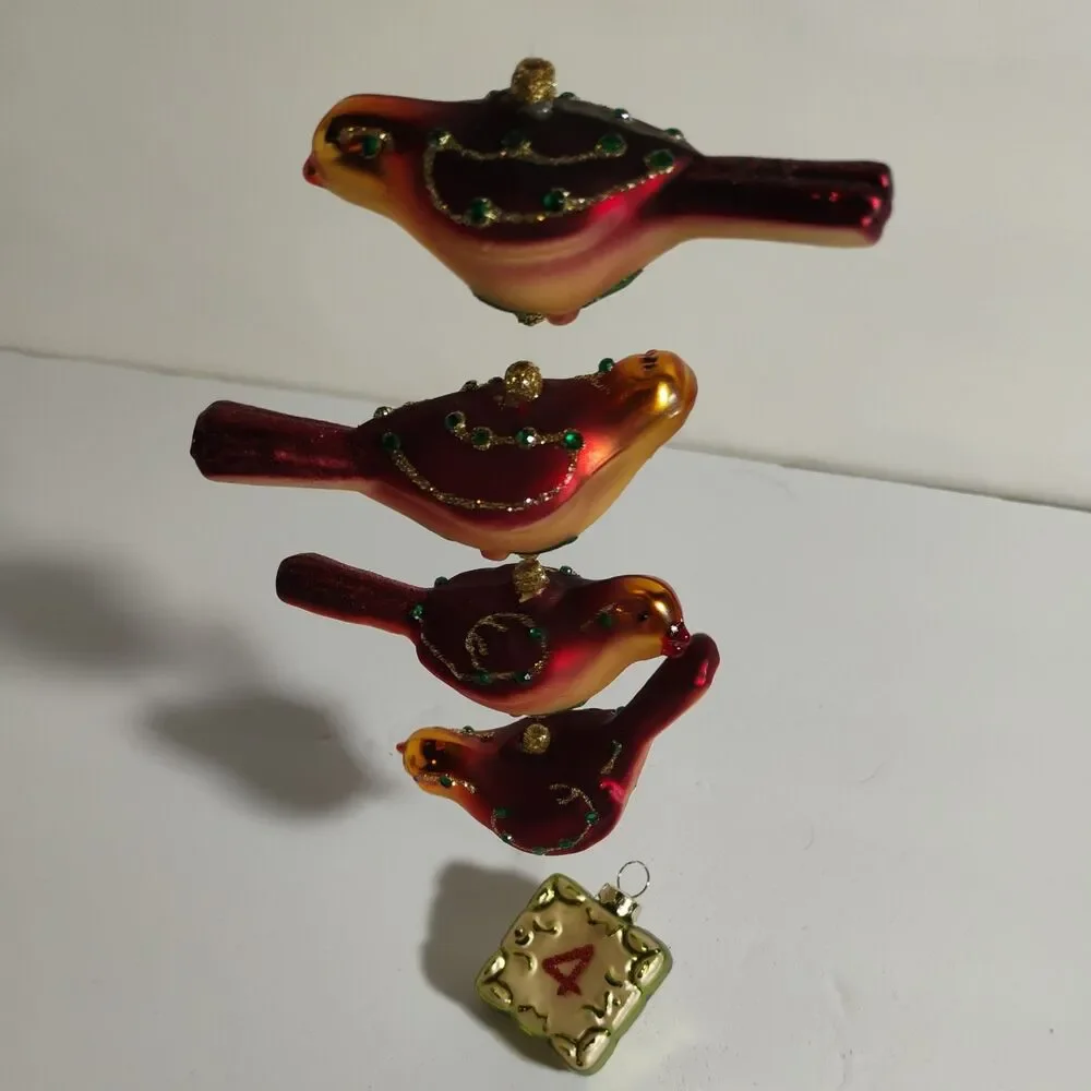 Grande Living 12 Days of Christmas  Glass Tree Ornaments 4,5,6 by Dillard's